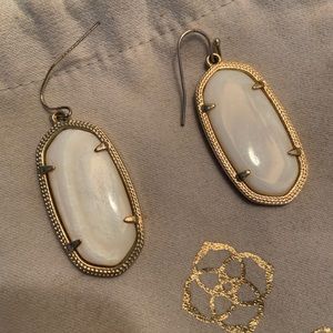 Kendra Scott earrings in white